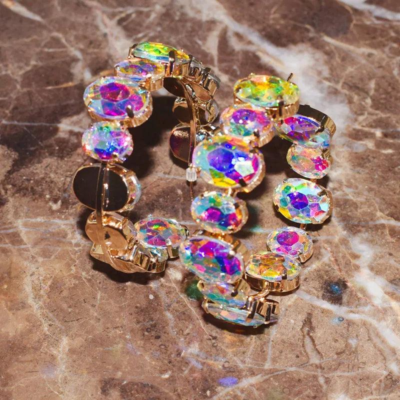 Crystal Hoop Earrings for Women - Jewelry Boutique Statement Accessories