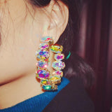 Crystal Hoop Earrings for Women - Jewelry Boutique Statement Accessories