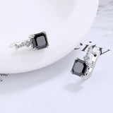 925 Silver Crystal Hoop Earrings For Women Jewelry FQL22206