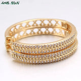 Round Hoop Earrings with CZ for Party - 1 Pair