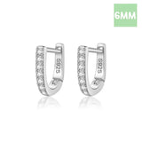 Trustdavis 925 Silver Zircon Gothic Hoop Earrings