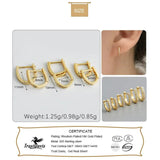 Trustdavis 925 Silver Zircon Gothic Hoop Earrings