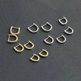 Trustdavis 925 Silver Zircon Gothic Hoop Earrings