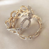 Arrival Rhinestone Hoop Earrings Statement Accessories
