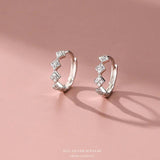 925 Silver Hoop Earrings Women Huggie Sleeper Fine Statement Jewelry