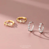 925 Silver Hoop Earrings Women Huggie Sleeper Fine Statement Jewelry