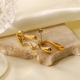 Irregular Stylish Stainless Steel Stud Earrings
