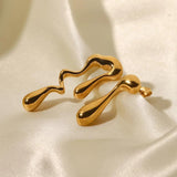 Irregular Stylish Stainless Steel Stud Earrings