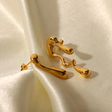 Irregular Stylish Stainless Steel Stud Earrings