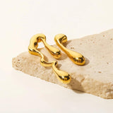 Irregular Stylish Stainless Steel Stud Earrings