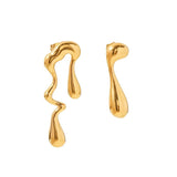 Irregular Stylish Stainless Steel Stud Earrings