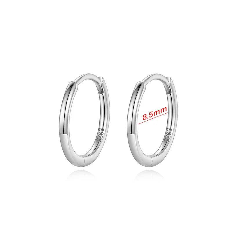 Trustdavis 925 Sterling Silver Round Hoop Earrings for Women