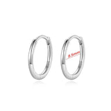 Trustdavis 925 Sterling Silver Round Hoop Earrings for Women