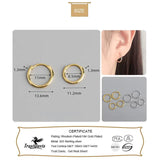 Trustdavis 925 Sterling Silver Round Hoop Earrings for Women