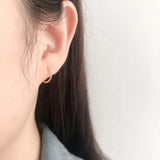 Trustdavis 925 Sterling Silver Round Hoop Earrings for Women