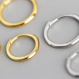 Trustdavis 925 Sterling Silver Round Hoop Earrings for Women