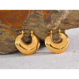PVD Texture Hoop Earrings for Women