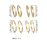 Stainless Steel Twist Hoop Earrings Women Jewelry Piercing Brincos