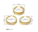 Stainless Steel Twist Hoop Earrings Women Jewelry Piercing Brincos