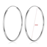 TrustDavis S925 Sterling Silver Hoop Earrings for Women Jewelry