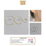 TrustDavis S925 Sterling Silver Hoop Earrings for Women Jewelry