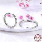 925 Silver Double Hoop Earrings DIY Fine Jewelry Gift for Women