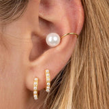 925 Sterling Silver Retro Pearl Earrings For Women