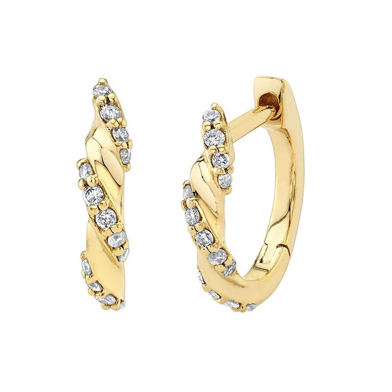 925 Silver Colorful Crystal Hoop Earrings for Women