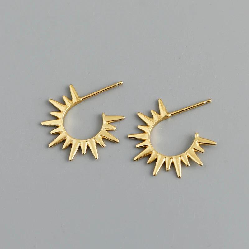 925 Silver Gold-Plated Sunflower Earrings for Women