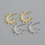 925 Silver Gold-Plated Sunflower Earrings for Women