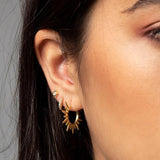 925 Silver Gold-Plated Sunflower Earrings for Women