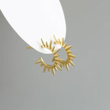 925 Silver Gold-Plated Sunflower Earrings for Women