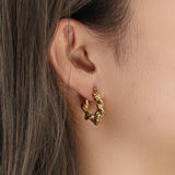 Watervale Twisted U Shape Earrings Stainless Steel Waterproof Jewelry