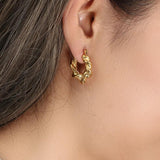 Watervale Twisted U Shape Earrings Stainless Steel Waterproof Jewelry