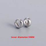 TrustDavis 925 Sterling Silver Wide Hoop Earring for Women Men