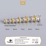 TrustDavis 925 Sterling Silver Wide Hoop Earring for Women Men