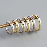 TrustDavis 925 Sterling Silver Wide Hoop Earring for Women Men