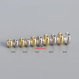 925 Silver Vintage Circle Huggie Earrings for Women Hoop Jewelry