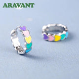 925 Silver Heart Hoop Earring Wedding Jewelry Gift