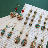 Exotic Nepalese Tibetan Personality Earrings Ethnic Jewelry Gift