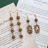 Exotic Nepalese Tibetan Personality Earrings Ethnic Jewelry Gift