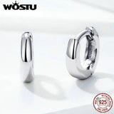 925 Silver Circle Hoop Earrings Minimalist Shine Round Small Wedding Style