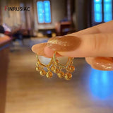 Vintage Ball Tassel Ear Clasp Earrings Women Earring