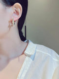 Gold-Color Zircon Earrings Wholesale
