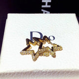 Gold-Color Zircon Earrings Wholesale