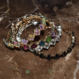 Rhinestone Hoop Earrings Daily Statement Jewelry