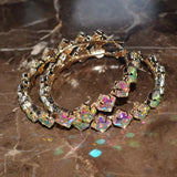 Rhinestone Hoop Earrings Daily Statement Jewelry