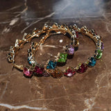 Rhinestone Hoop Earrings Daily Statement Jewelry
