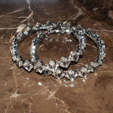 Rhinestone Hoop Earrings Daily Statement Jewelry