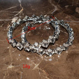 Rhinestone Hoop Earrings Daily Statement Jewelry